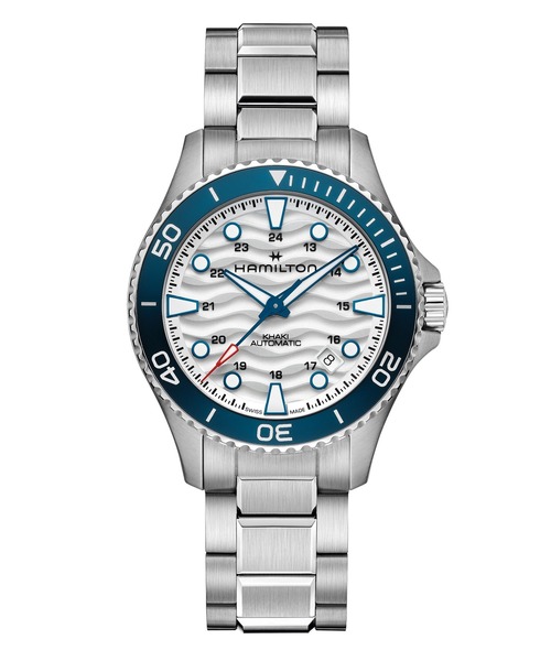 HAMILTON（ハミルトン）の「HAMILTON [ハミルトン] 腕時計 Khaki Navy （カーキ ネイビー） Scuba 自動巻き 40MM ホワイト×シルバー（アナログ腕時計・メンズ・ホワイト・FREE）」の2枚目の写真