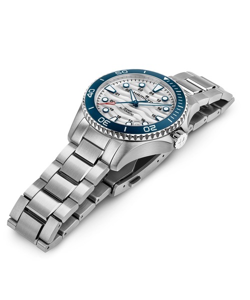 HAMILTON（ハミルトン）の「HAMILTON [ハミルトン] 腕時計 Khaki Navy （カーキ ネイビー） Scuba 自動巻き 40MM ホワイト×シルバー（アナログ腕時計・メンズ・ホワイト・FREE）」の4枚目の写真