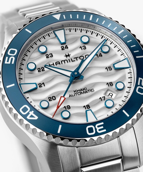 HAMILTON（ハミルトン）の「HAMILTON [ハミルトン] 腕時計 Khaki Navy （カーキ ネイビー） Scuba 自動巻き 40MM ホワイト×シルバー（アナログ腕時計・メンズ・ホワイト・FREE）」の5枚目の写真