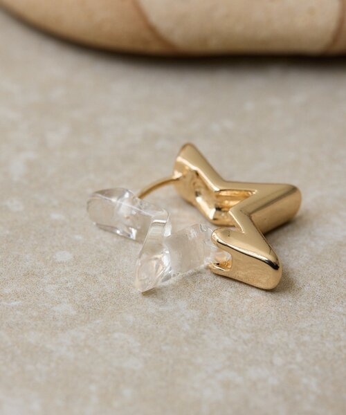 ear PAPILLONNER(イアパピヨネ)の「《WEB限定》ハーフカラーピアス(スター&リング)(ピアス(両耳用)・レディース・クリア/ブルー/シルバー/ブルー系その他/ブルー系その他2/ホワイト/ホワイト系その他/ブルー系その他3/ホワイト系その他3/ホワイト系その他2・FREE)」の15枚目の写真