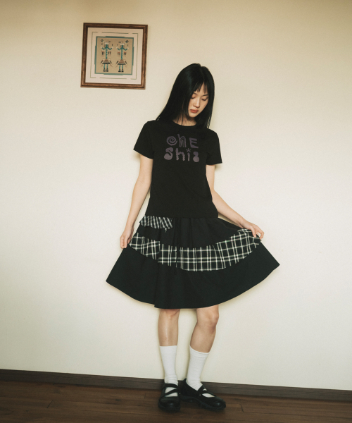 OHESHIO（オヘシオ）の「CANCAN LAYERED SKIRT, BLACK CHECK（スカート・レディース・その他・FREE）」の4枚目の写真