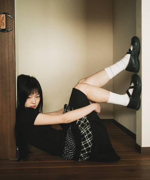 OHESHIO（オヘシオ）の「CANCAN LAYERED SKIRT, BLACK CHECK（スカート・レディース・その他・FREE）」の7枚目の写真