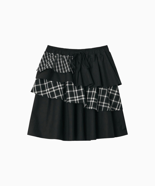 OHESHIO（オヘシオ）の「CANCAN LAYERED SKIRT, BLACK CHECK（スカート・レディース・その他・FREE）」の8枚目の写真