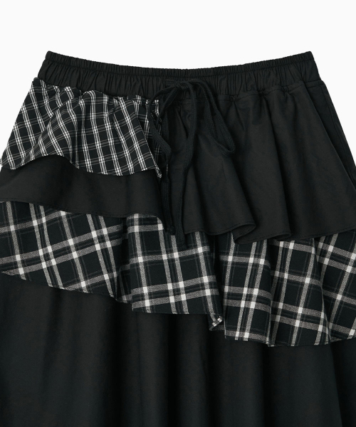 OHESHIO（オヘシオ）の「CANCAN LAYERED SKIRT, BLACK CHECK（スカート・レディース・その他・FREE）」の10枚目の写真