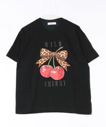 オーバーサイズチェリープリントTシャツ