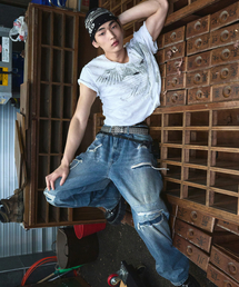 Veil Mesh Layered T-Shirt_[White]
