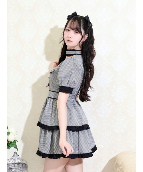 NOEMIE（ノエミー）の「チョーカーパイピングティアードワンピース（ワンピース・レディース・B/ブラック/A・M）」の5枚目の写真
