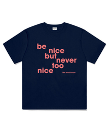 be nice オーバーサイズ 半袖Tシャツ ネイビー