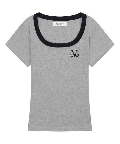 MUCENT(ムセント)の「◇MUCENT◇ブランド直輸入正規品/フェリングMIDIリンガーハーフT FERRING MIDI RINGER HALF T(Tシャツ/カットソー・レディース・ホワイト/グレー/ブラック・FREE)」の12枚目の写真
