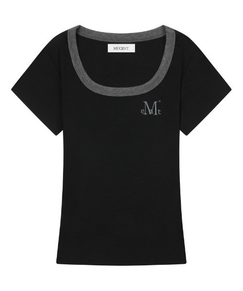 MUCENT(ムセント)の「◇MUCENT◇ブランド直輸入正規品/フェリングMIDIリンガーハーフT FERRING MIDI RINGER HALF T(Tシャツ/カットソー・レディース・ホワイト/グレー/ブラック・FREE)」の10枚目の写真