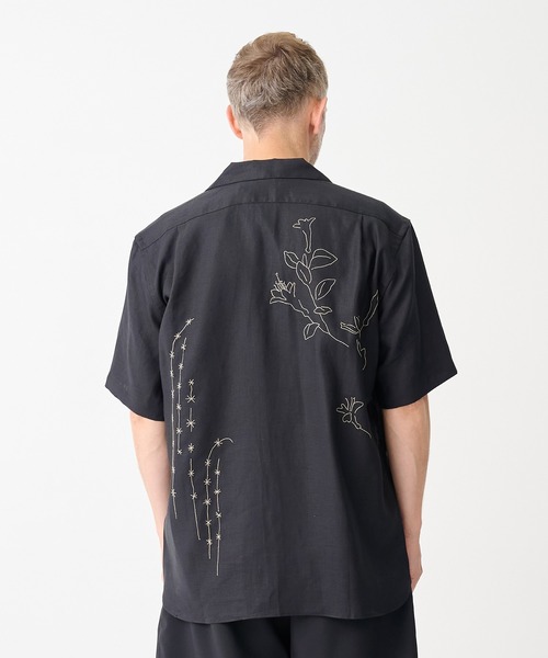TANAKA（タナカ）の「【TANAKA/タナカ】別注THE SS SHIRT BLACK LINEN EMBROIDERY（シャツ/ブラウス・メンズ・ブラック・M/L）」の6枚目の写真