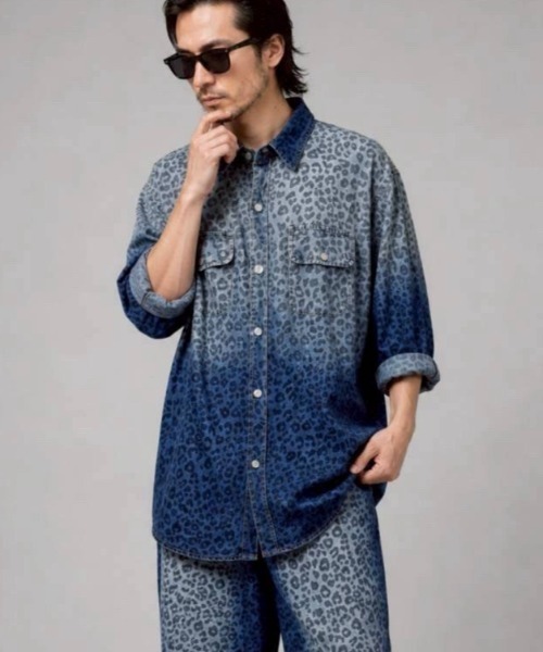 KAMINARI_TOKIO(カミナリトキオ)の「ヴィンテージウォッシュレオパードセットアップ(セットアップ・レディース・ブルー・FREE)」の17枚目の写真