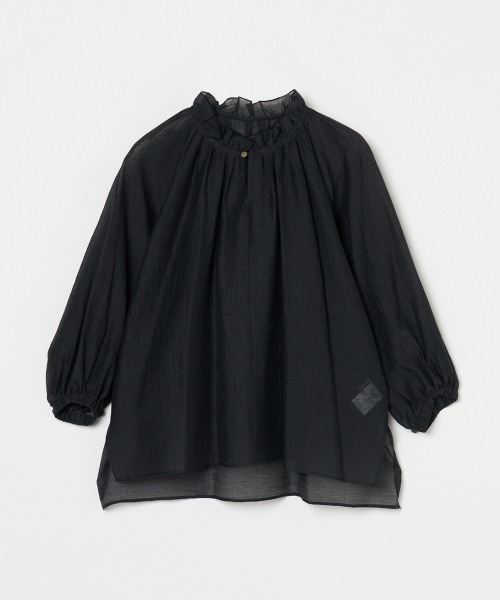 HELIOPOLE(エリオポール)の「SHEER BLOUSE / シアーブラウス(シャツ/ブラウス・レディース・ワイン/ブラック・38)」の4枚目の写真