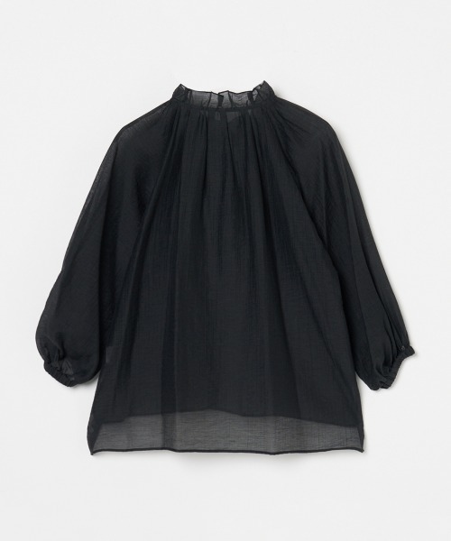 HELIOPOLE(エリオポール)の「SHEER BLOUSE / シアーブラウス(シャツ/ブラウス・レディース・ワイン/ブラック・38)」の5枚目の写真