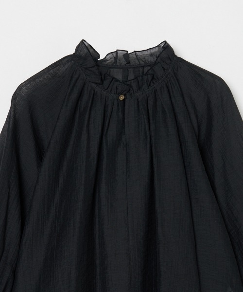 HELIOPOLE(エリオポール)の「SHEER BLOUSE / シアーブラウス(シャツ/ブラウス・レディース・ワイン/ブラック・38)」の6枚目の写真