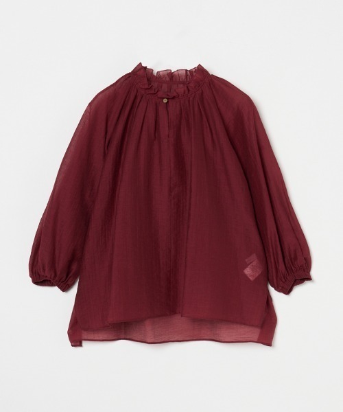 HELIOPOLE(エリオポール)の「SHEER BLOUSE / シアーブラウス(シャツ/ブラウス・レディース・ワイン/ブラック・38)」の3枚目の写真