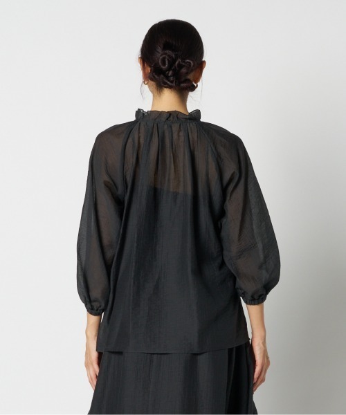 HELIOPOLE(エリオポール)の「SHEER BLOUSE / シアーブラウス(シャツ/ブラウス・レディース・ワイン/ブラック・38)」の12枚目の写真