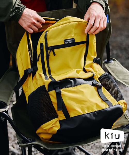 417 EDIFICE(フォーワンセブンエディフィス)の「KiU / キウ LC BACKPACK(バックパック/リュック・メンズ・ブラック/ブラウン/イエロー・FREE)」の12枚目の写真