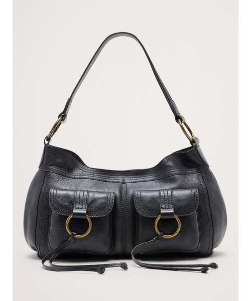 Banana Republic(バナナリパブリック)の「ヘリテージ ホーボーバッグ(ハンドバッグ・レディース・ブラック・ONE SIZE)」の1枚目の写真