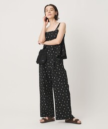 THOUSAND MILE | 【WEB限定】<THOUSAND MILE>キャミソール&パンツ フラワー セットアップ UVカット はっ水(サロペット/オーバーオール)