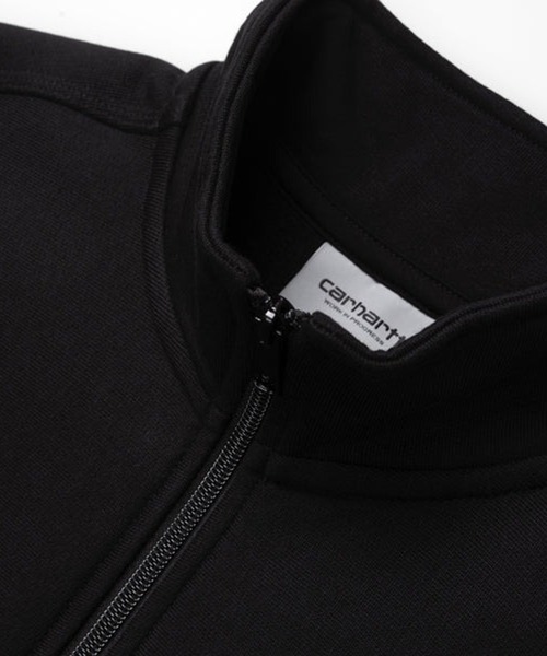 Carhartt WIP(カーハートダブリューアイピー)の「【Carhartt WIP】HALF ZIP AMERICAN SCRIPT SWEATSHIRT I027014(スウェット・メンズ・ブラック・L/M)」の2枚目の写真