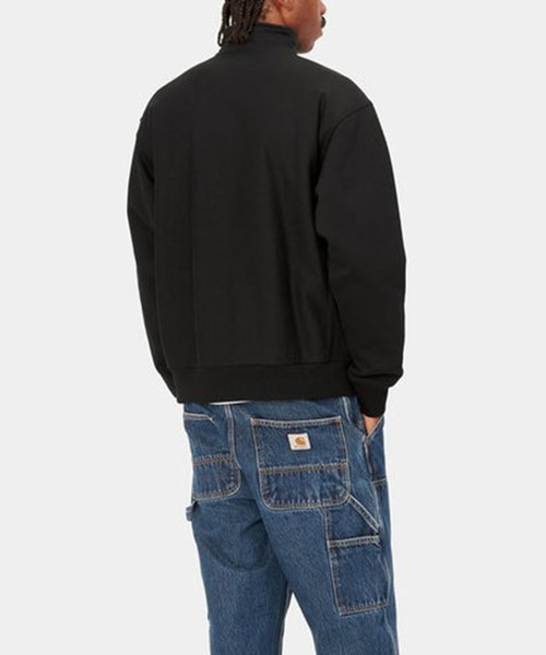 Carhartt WIP(カーハートダブリューアイピー)の「【Carhartt WIP】HALF ZIP AMERICAN SCRIPT SWEATSHIRT I027014(スウェット・メンズ・ブラック・L/M)」の3枚目の写真