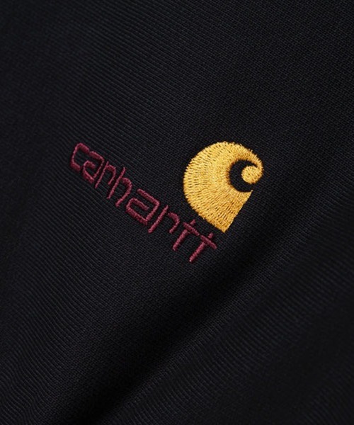 Carhartt WIP(カーハートダブリューアイピー)の「【Carhartt WIP】HALF ZIP AMERICAN SCRIPT SWEATSHIRT I027014(スウェット・メンズ・ブラック・L/M)」の7枚目の写真