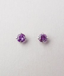 [ セカンドピアス]Pt パープルサファイヤピアス
