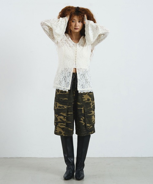 ROSE BUD(ローズバッド)の「CREOLME/MILITARY CARGO SHORTS(その他パンツ・レディース・カモフラージュ・ONE SIZE)」の6枚目の写真