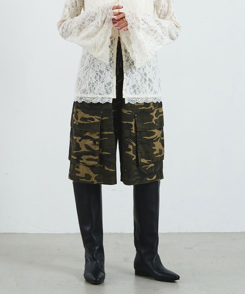 ROSE BUD(ローズバッド)の「CREOLME/MILITARY CARGO SHORTS(その他パンツ・レディース・カモフラージュ・ONE SIZE)」の5枚目の写真