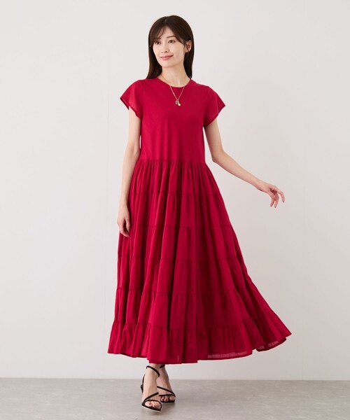 Jayro(ジャイロ)の「インド綿ティアードワンピース(ワンピース・レディース・イエロー系その他2/ピンク系その他2/ブラック/ブルー系その他4・M)」の6枚目の写真
