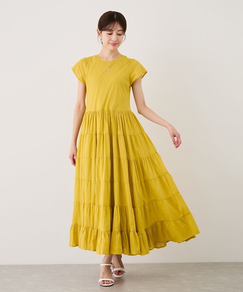 Jayro(ジャイロ)の「インド綿ティアードワンピース(ワンピース・レディース・イエロー系その他2/ピンク系その他2/ブラック/ブルー系その他4・M)」の14枚目の写真