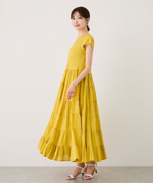 Jayro(ジャイロ)の「インド綿ティアードワンピース(ワンピース・レディース・イエロー系その他2/ピンク系その他2/ブラック/ブルー系その他4・M)」の15枚目の写真
