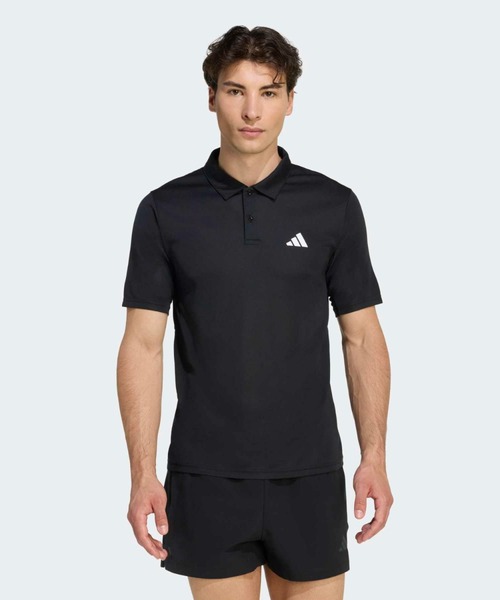 adidas(アディダス)の「ワークアウト エッセンシャル ベース ポロシャツ / アディダス adidas(ポロシャツ・メンズ・ブラック・X-LARGE/XX-LARGE/3XL/LARGE/MEDIUM/SMALL)」の1枚目の写真