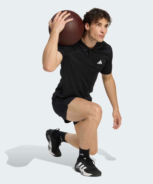 adidas(アディダス)の「ワークアウト エッセンシャル ベース ポロシャツ / アディダス adidas(ポロシャツ・メンズ・ブラック・X-LARGE/XX-LARGE/3XL/LARGE/MEDIUM/SMALL)」の3枚目の写真