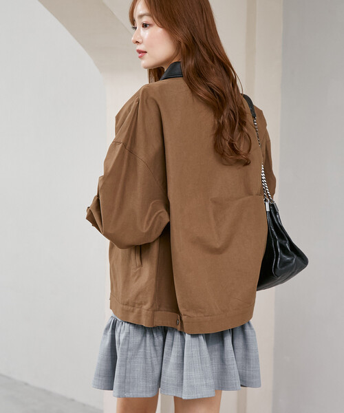 MARY QUANT(マリークワント)の「MARY QUANT × PUBLUX/マリークワント 別注 ベロア リボン チェック ミニ キャミソール ワンピース 限定展開(ワンピース・レディース・ベージュ/グレー・フリ-)」の14枚目の写真
