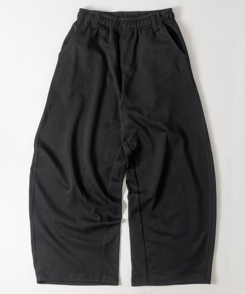 SUGGESTION(サジェッション)の「【31】カーブシルエット ポンチスウェットパンツ ドローコード付き(スウェットパンツ・メンズ・ブラック/杢グレー・MEDIUM/LARGE)」の1枚目の写真