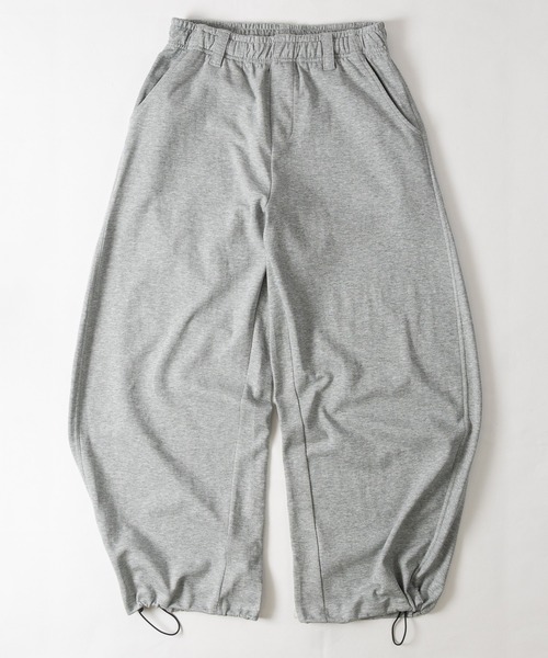 SUGGESTION(サジェッション)の「【31】カーブシルエット ポンチスウェットパンツ ドローコード付き(スウェットパンツ・メンズ・ブラック/杢グレー・MEDIUM/LARGE)」の13枚目の写真