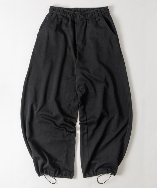 SUGGESTION(サジェッション)の「【31】カーブシルエット ポンチスウェットパンツ ドローコード付き(スウェットパンツ・メンズ・ブラック/杢グレー・MEDIUM/LARGE)」の11枚目の写真