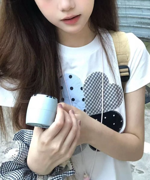 HALEY PESCA(ヘーリーペスカ)の「HALEY PESCA/クローバーパッチワークTシャツ(Tシャツ/カットソー・レディース・ホワイト・SMALL)」の7枚目の写真