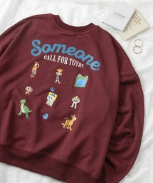 Disney（ディズニー）の「【71】【Disney/ディズニー】トイストーリー 裏毛 クルーネック ワイド クルーネック スウェット/バックプリント/トレーナー/レディース（S）（スウェット）」