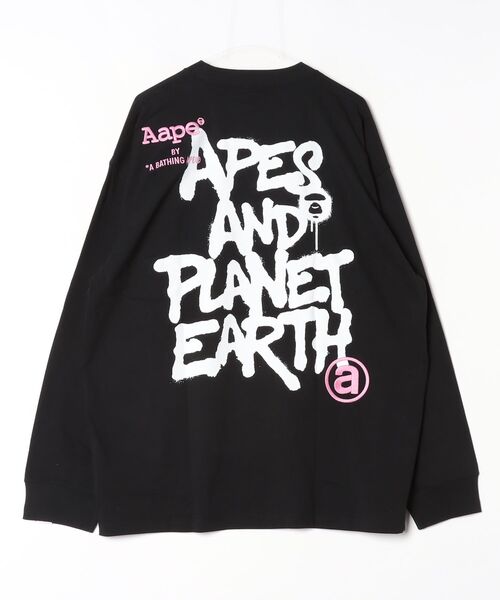 AAPE BY A BATHING APE（エーエイプバイアベイシングエイプ）の「AAPE BASIC LONG SLEEVE TEE（Tシャツ/カットソー・メンズ・ホワイト/ブラック・SMALL/MEDIUM/LARGE）」の11枚目の写真