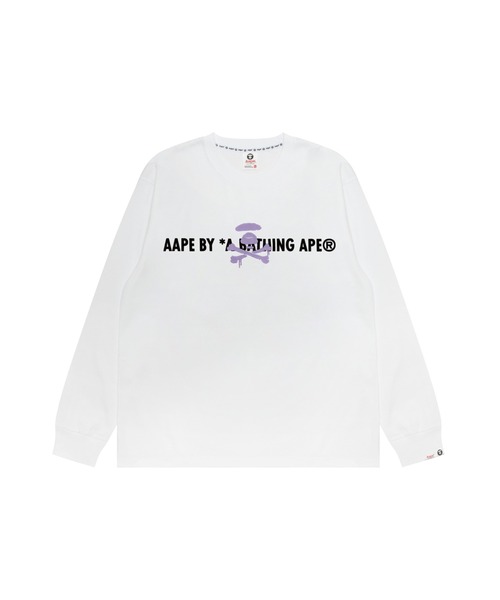 AAPE BY A BATHING APE（エーエイプバイアベイシングエイプ）の「AAPE BASIC LONG SLEEVE TEE（Tシャツ/カットソー・メンズ・ホワイト/ブラック・SMALL/MEDIUM/LARGE）」の2枚目の写真