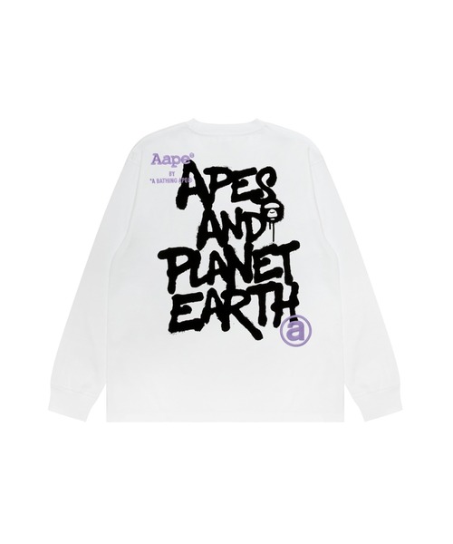 AAPE BY A BATHING APE（エーエイプバイアベイシングエイプ）の「AAPE BASIC LONG SLEEVE TEE（Tシャツ/カットソー・メンズ・ホワイト/ブラック・SMALL/MEDIUM/LARGE）」の3枚目の写真