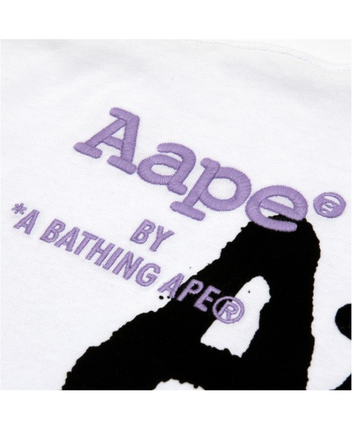 AAPE BY A BATHING APE（エーエイプバイアベイシングエイプ）の「AAPE BASIC LONG SLEEVE TEE（Tシャツ/カットソー・メンズ・ホワイト/ブラック・SMALL/MEDIUM/LARGE）」の5枚目の写真