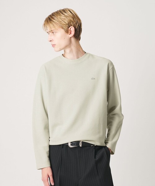 LACOSTE(ラコステ)の「<LACOSTE for BEAUTY&YOUTH> ワントーン ロングスリーブ カットソー(Tシャツ/カットソー・メンズ・オフホワイト/ブラック/ダークグレー/グレー系・S/L/M/XL)」の1枚目の写真