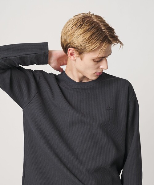 LACOSTE(ラコステ)の「<LACOSTE for BEAUTY&YOUTH> ワントーン ロングスリーブ カットソー(Tシャツ/カットソー・メンズ・オフホワイト/ブラック/ダークグレー/グレー系・S/L/M/XL)」の3枚目の写真