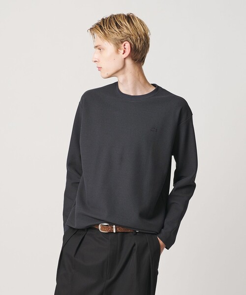 LACOSTE(ラコステ)の「<LACOSTE for BEAUTY&YOUTH> ワントーン ロングスリーブ カットソー(Tシャツ/カットソー・メンズ・オフホワイト/ブラック/ダークグレー/グレー系・S/L/M/XL)」の6枚目の写真