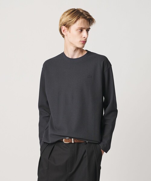 LACOSTE(ラコステ)の「<LACOSTE for BEAUTY&YOUTH> ワントーン ロングスリーブ カットソー(Tシャツ/カットソー・メンズ・オフホワイト/ブラック/ダークグレー/グレー系・S/L/M/XL)」の7枚目の写真
