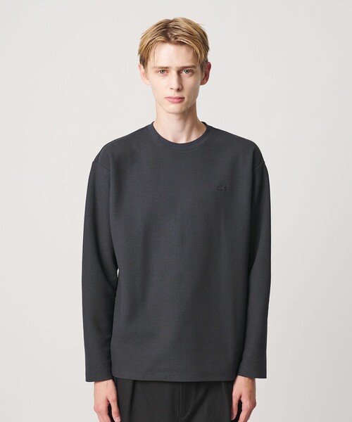 LACOSTE(ラコステ)の「<LACOSTE for BEAUTY&YOUTH> ワントーン ロングスリーブ カットソー(Tシャツ/カットソー・メンズ・オフホワイト/ブラック/ダークグレー/グレー系・S/L/M/XL)」の9枚目の写真